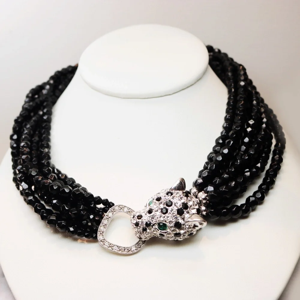 ⚜️ Vintage Kenneth Lane Bookpiece Leopard Necklace